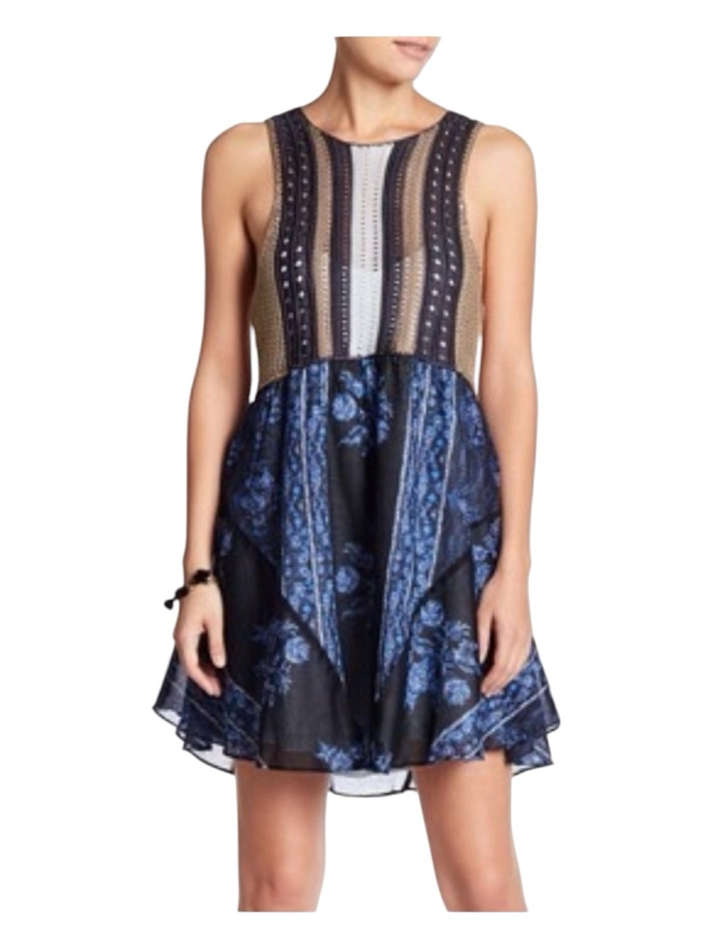 FREE PEOPLE Katie's Crochet Mini Dress